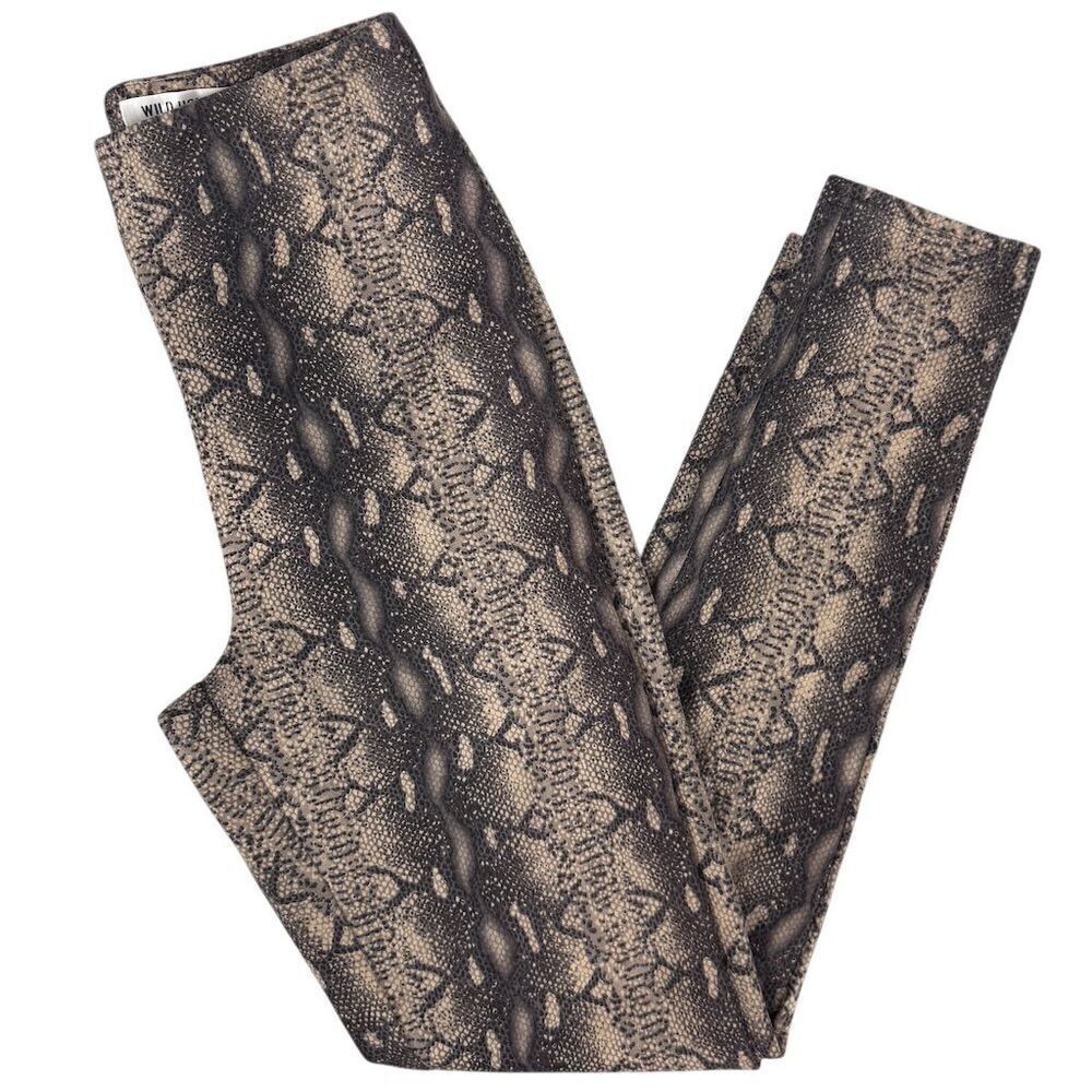 Wild Honey Women's Snakeskin Print Leggings Size S Brown